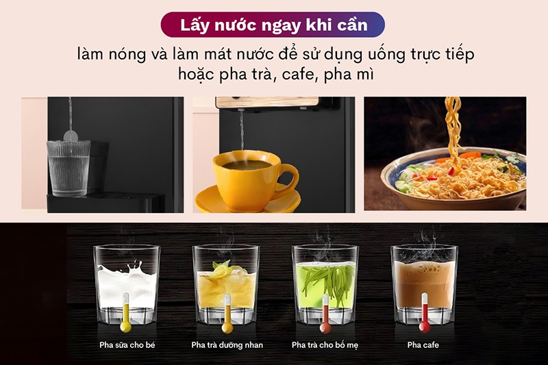 Cây nước nóng lạnh úp bình để bàn Fujihome WD03E (hình 10)
