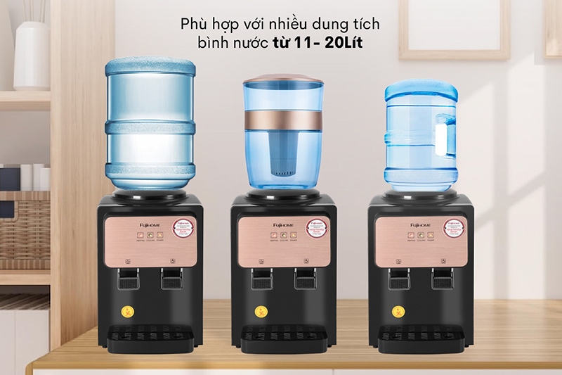 Cây nước nóng lạnh úp bình để bàn Fujihome WD03E (hình 4)