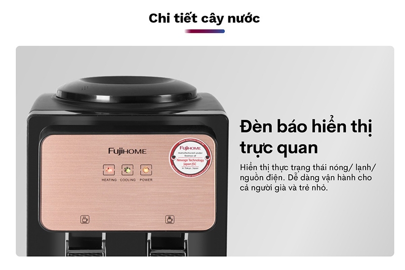 Cây nước nóng lạnh úp bình để bàn Fujihome WD03E (hình 6)