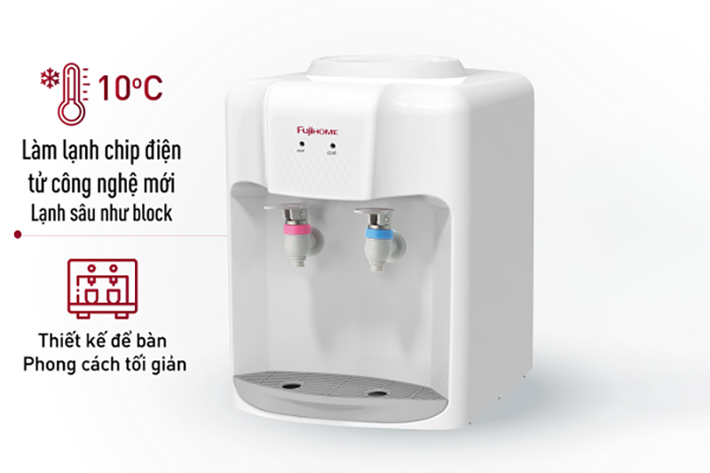 Cây nước nóng lạnh úp bình để bàn Fujihome WD55110E (hình 7)