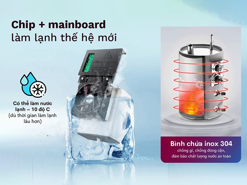 Cây nước nóng lạnh úp bình Fujihome WD61E (hình 7)