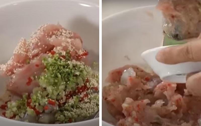 chả cá chiên cốm 1