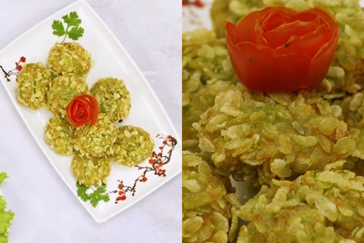 chả cá thác lác chiên cốm xanh 1