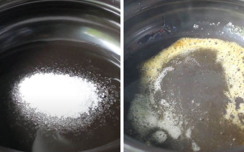 Làm nước màu kho chả lụa với trứng cút