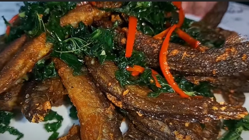 Cá chạch chiên lá lốt 7