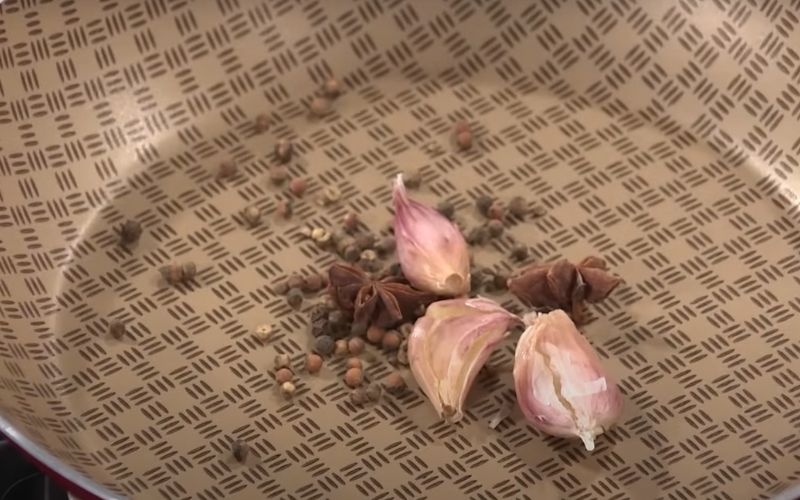 Rang các nguyên liệu