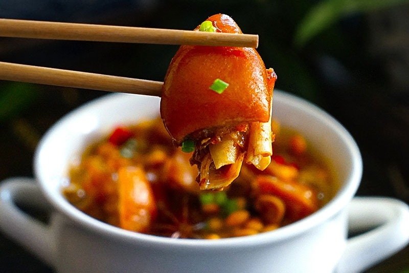 chân giò hầm đậu đỏ 1