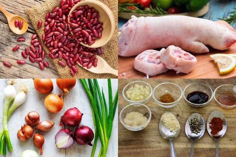 chân giò hầm đậu đỏ 2