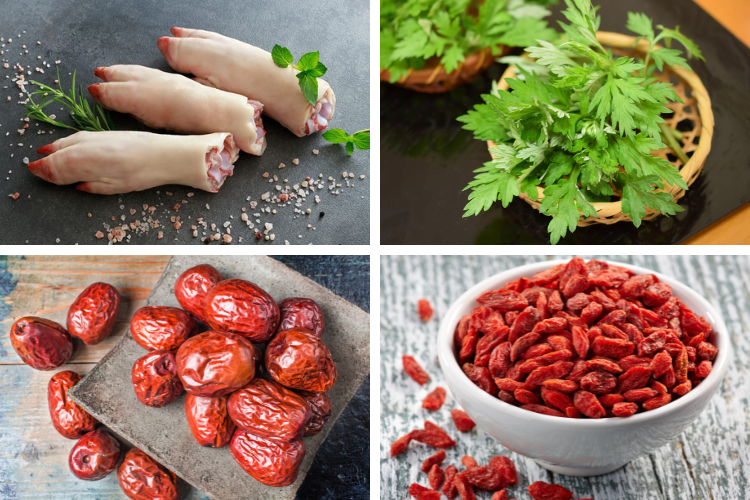 Chân giò hầm ngải cứu hình 2
