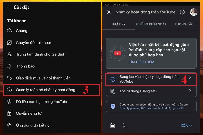 Chặn YouTube lưu nhật ký ảnh 6