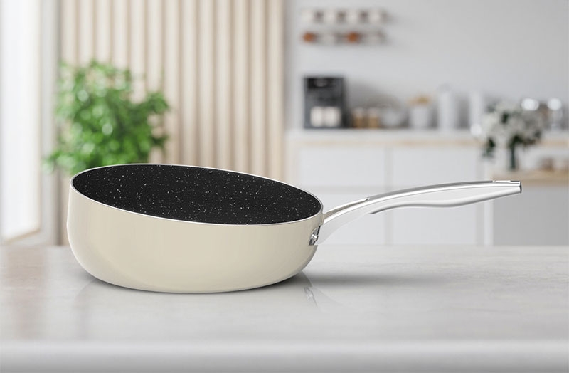 Chảo chống dính màu trắng hình 1