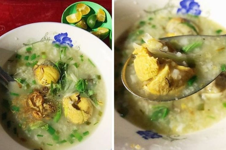 cháo hột vịt lộn 1