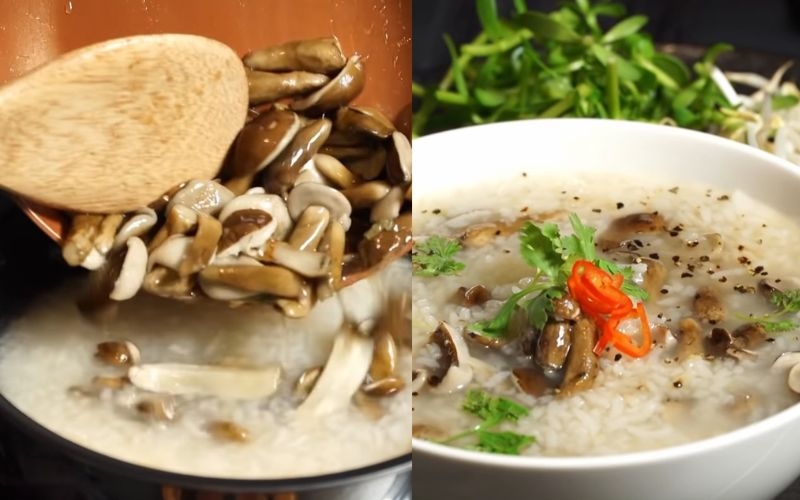 Cháo nấm tràm chay hình 5