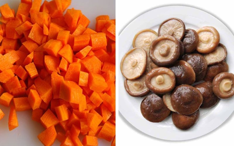 Sơ chế nguyên liệu nấu cháo rau củ chay