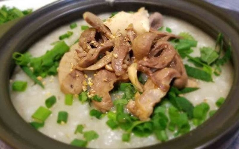 Cháo tim heo