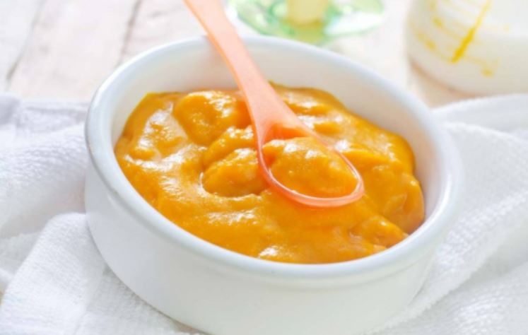 cháo trứng gà bí đỏ phô mai 5