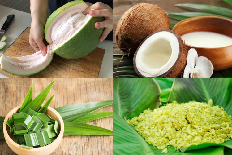 chè bưởi cốm lá dứa 1