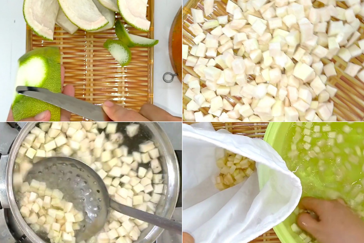 chè bưởi cốm lá dứa 2