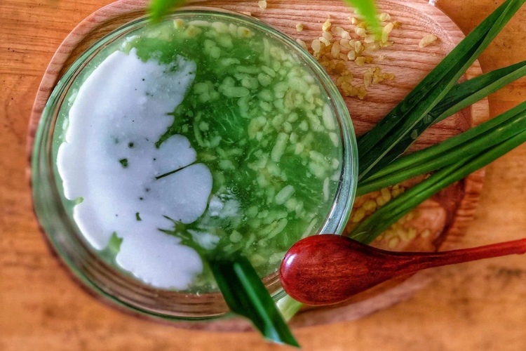 chè bưởi cốm lá dứa 6