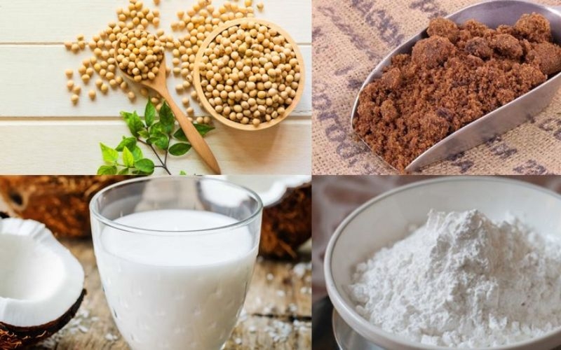 nguyên liệu chè đậu nành nước cốt dừa