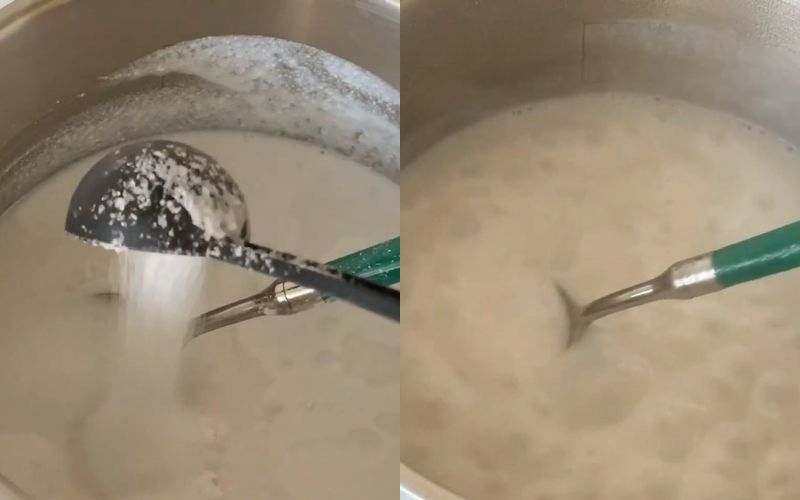 nấu nước cốt dừa
