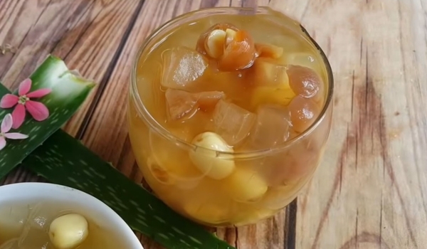 Cách làm chè hạt sen nha đam 3