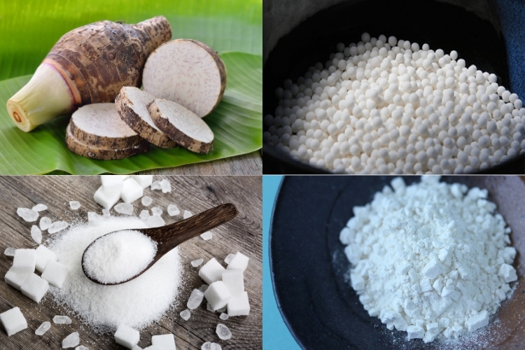 Nguyên liệu nấu chè khoai môn bột báng