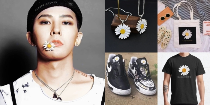 Phụ kiện hình hoa cúc của G-Dragon