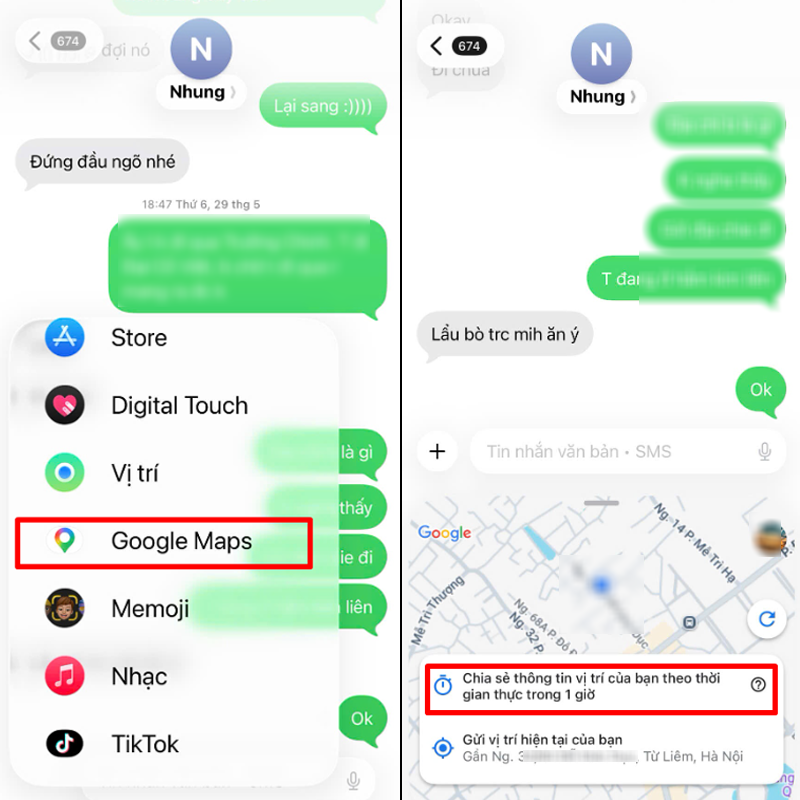 chia sẻ trực tiếp Vị trí trong iMessage - hình 8