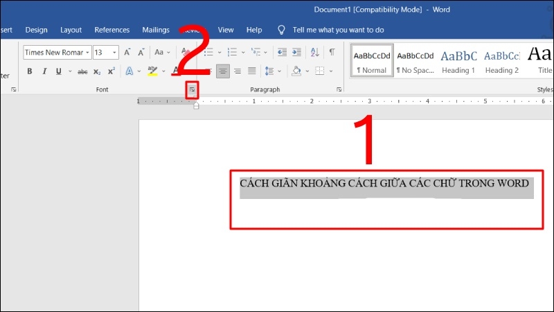 chỉnh khoảng cách chữ trong Word hình 7
