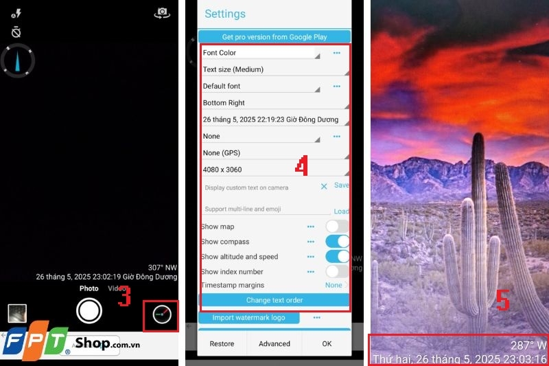 Chỉnh sửa thời gian trên Timestamp Camera trên Android ảnh 3