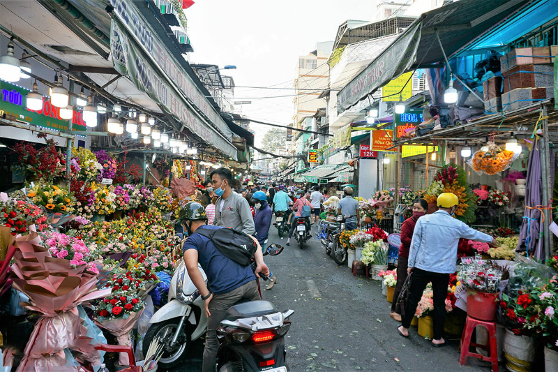 chợ hoa Hồ Thị Kỷ (hình 4)