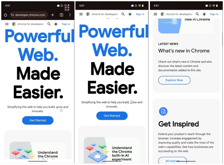 Chrome 135 cho Android: Thiết kế mới, trải nghiệm toàn màn hình mượt mà hơn