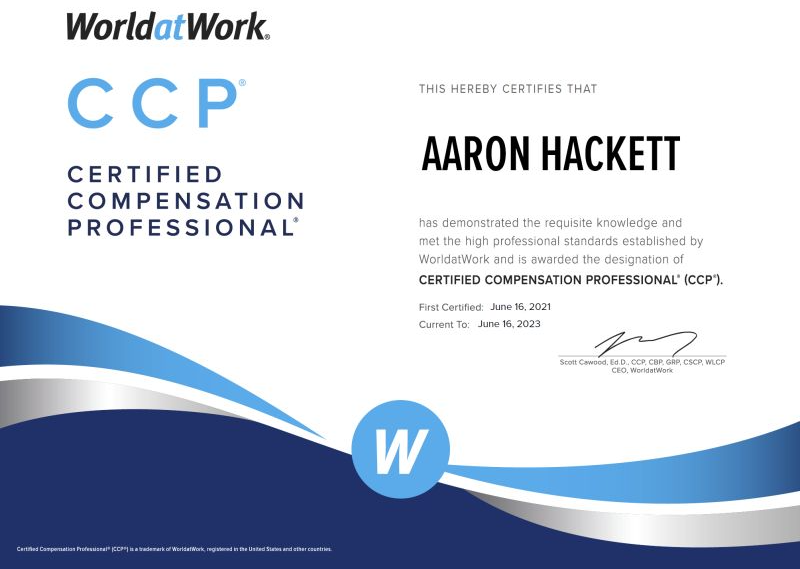 Certified Compensation Professional