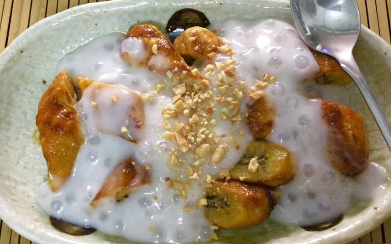 biến tấu món chuối sáp nướng