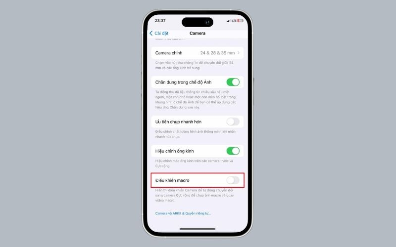 Cách bật tính năng Điều khiển Macro trên iPhone