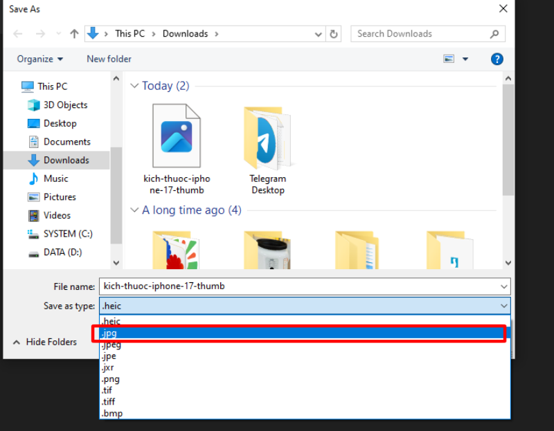 Chuyển đổi file HEIC sang JPG (hình 6)