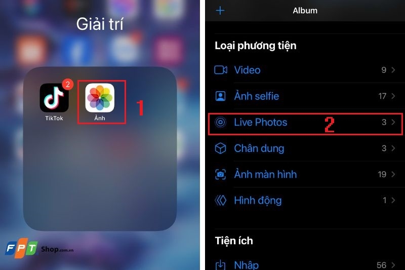 Chuyển Live Photo thành video ảnh 4