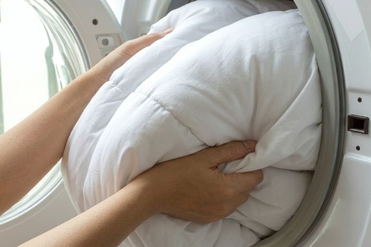 Có nên giặt chăn bông trong máy giặt? Cách giặt đúng chuẩn để chăn sạch thơm và bền lâu