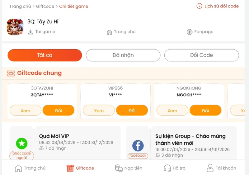 Code 3Q Tây Zu Hí - Hình 7