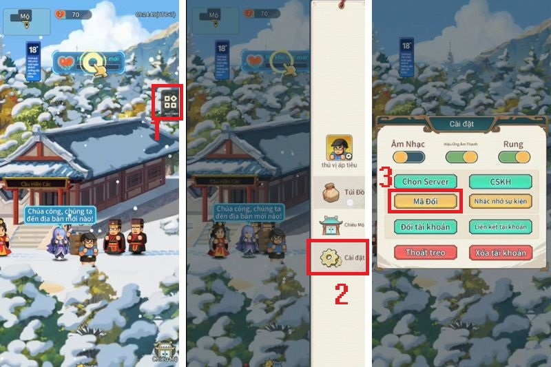 Tiếp theo, bạn truy cập vào mục Cài đặt