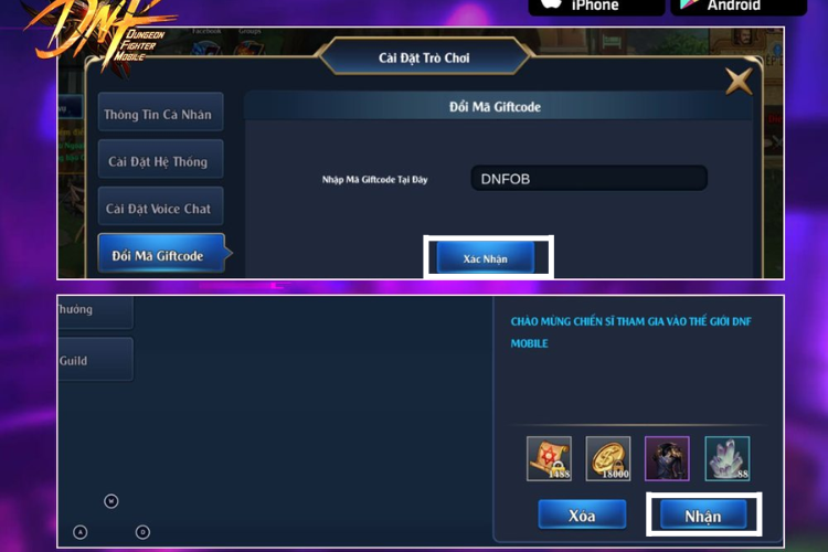 code DNF Thần Vương 5