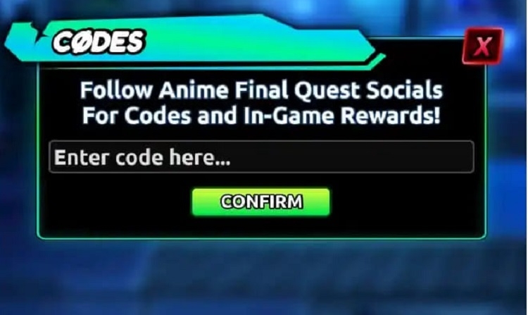 Code Anime Final Quests 3
