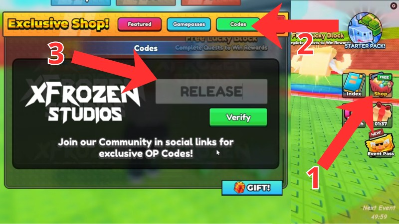 Code Be a Lucky Block 5