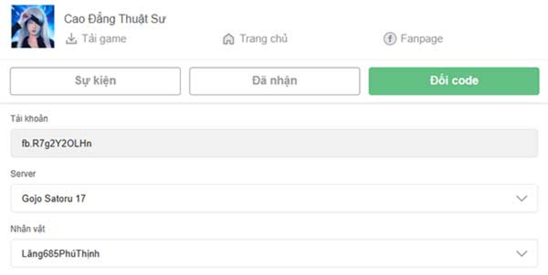 code Cao Đẳng Thuật Sư 5