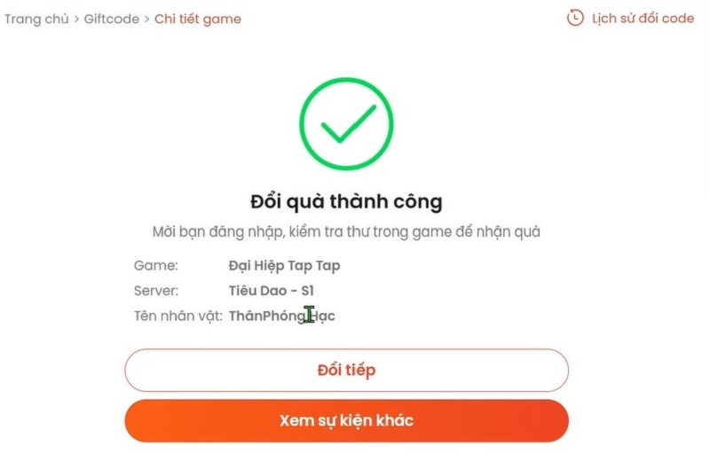 Code Đại Hiệp Tap Tap ảnh 6