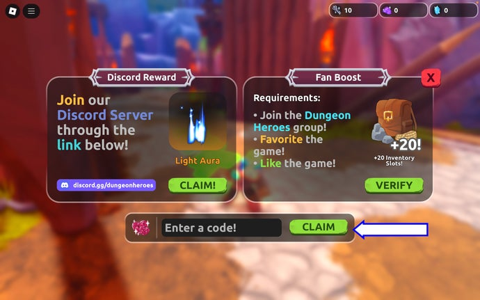 code Dungeon Heroes 4