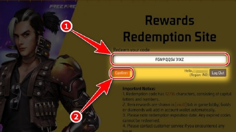 code Free Fire MAX 2