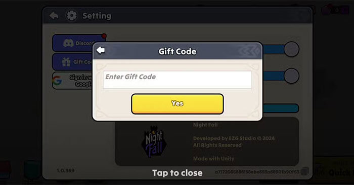 Code Nightfall Kingdom Frontier TD 5