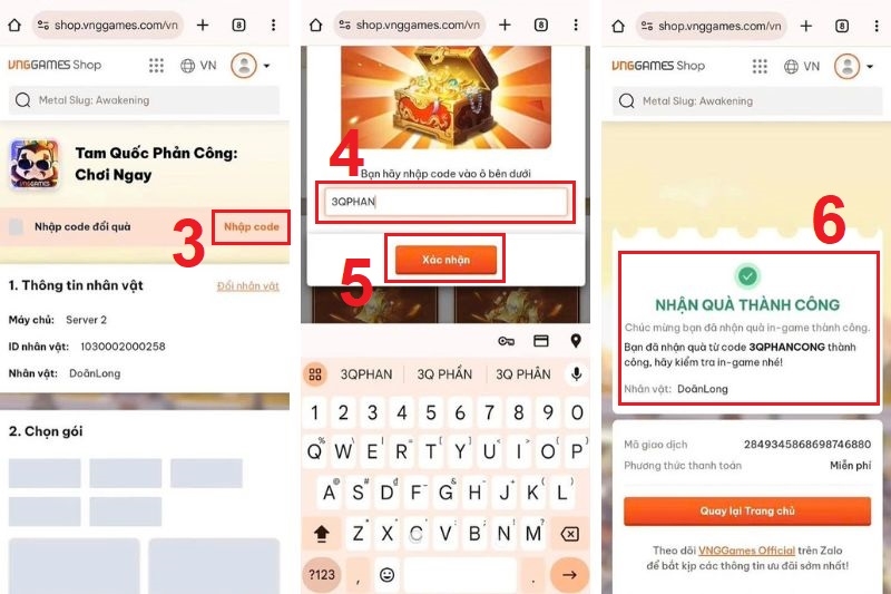 Code Tam Quốc Phản Công ảnh 4